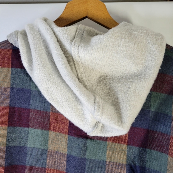 Mens Impact Shacket Cotton/Poly Quilted inside Button Front Hooded Size LT - Picture 7 of 12